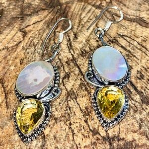 Mother of Pearl Earrings 2”